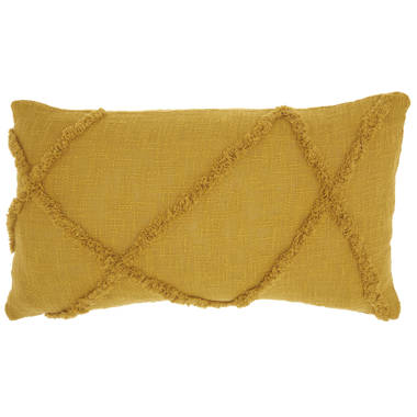 Yellow velvet throw store pillows